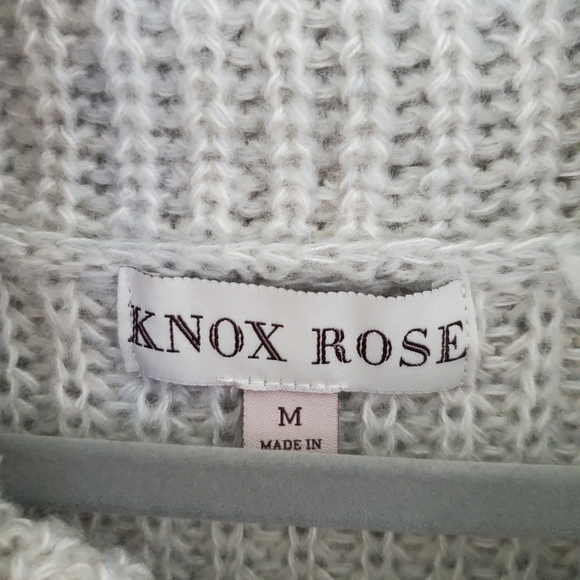 Knox Rose burgundy cowlneck cable knit sweater NWT - Picture 7 of 9
